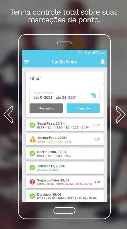 Secullum Ponto RH Ultimate — aplicativo Central do Funcionário — imagem 2